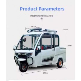 Pickup, electric tricycle, fully enclosed, adult, household, with shed, passenger and freight, picking up children, national standard, elderly, commuting, electric scooter