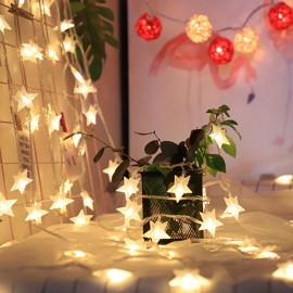 1pc 6.6ft Twinkle Stars LED String Lights, Led Christmas Tree Holiday Wedding Birthday Party Fairy Lights, Battery Operated Indoor/Outdoor Bedroom Decoration Light