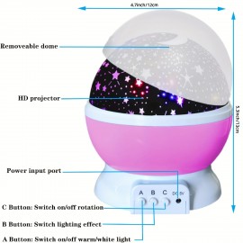 1pc Star LED Night Light Projector Star Light Stockings Stuffed Girls Suitable For Girls Boys Birthday Christmas Gift Bedroom Decor