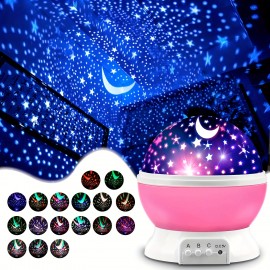 1pc Star LED Night Light Projector Star Light Stockings Stuffed Girls Suitable For Girls Boys Birthday Christmas Gift Bedroom Decor