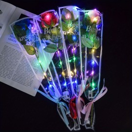 Simulación creativa Festival de rosas luminosas confesión de regalos ramos de flores