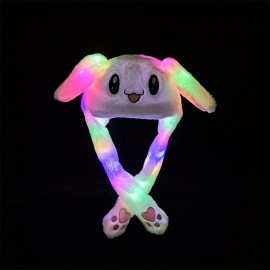 Cute Rabbit Ear Hat Glowing Hat with Moving Ears