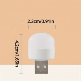 Mini USB Night Light Warm White Eye Protection Book Reading Light USB Plug For Computer Mobile Power Charging LED Night Lamp