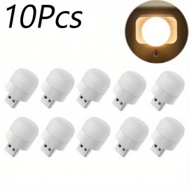 Mini USB Night Light Warm White Eye Protection Book Reading Light USB Plug For Computer Mobile Power Charging LED Night Lamp