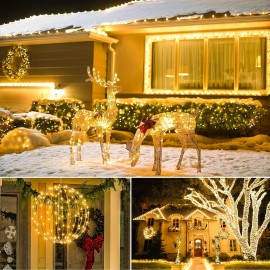 USB Powered Fairy Lights With Remote 50/100/200 LED Christmas String Lights Outdoor Waterproof 8 Modes Twinkle Lights Copper Wire Mini Lights Outdoor Indoor For Garden /Patio/ Tree/ Christmas Party/ Wedding/ Decorations