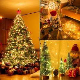 USB Powered Fairy Lights With Remote 50/100/200 LED Christmas String Lights Outdoor Waterproof 8 Modes Twinkle Lights Copper Wire Mini Lights Outdoor Indoor For Garden /Patio/ Tree/ Christmas Party/ Wedding/ Decorations