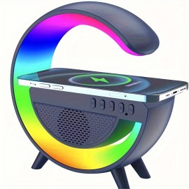 Colorful Nightlight Wireless Phone Charger With Speaker - Perfect Gift!