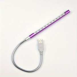 1pc USB Metal 10 Lights Laptop Keyboard Lighting, LED Dormitory Reading Night Light, Can Be Bent Freely