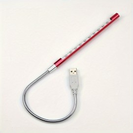 1pc USB Metal 10 Lights Laptop Keyboard Lighting, LED Dormitory Reading Night Light, Can Be Bent Freely