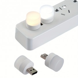 5 PCS USB Small Night Light Mini Creative Portable Soft Light Eye Care LED Small Round Light Available For Student Dormitory Children's Bedside Light USB Plug In