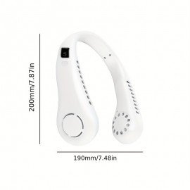 New Mini Neck Fan Portable Bladeless Hanging Neck Rechargeable Air Cooler 3 Speed Mini Summer Sports Fans, Cool Portable Fan, School Supplies, Perfect Gift For Birthday/Christmas, For Fishing/Camping/Travel