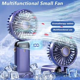 USB Outdoor Foldable Portable Handheld Fan Classroom Office Desktop Mute Small Fan