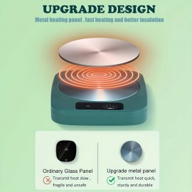 Smart Mug Warmer,16W Electric Mug & Coffee Warmer Candle Warmer Plate Desk Tea Milk Warmer For Home And Office(Green)