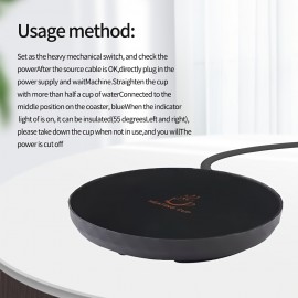 1pc Automatic Insulation Coaster, Coffee Cup Insulation Coaster, For Heating And Heating Coffee, Beverages, Milk, Tea And Hot Chocolate, Safe And Reliable, Smart Heating Coaster Coffee Cup Insulation Cup Automatic Insulation Heating Coaster