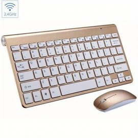 Wireless Keyboard And Mouse Ultra Slim Combo,  2.4G Silent Compact USB Mouse And Scissor Switch Keyboard Set With Cover, 2 AAA And 2 AAA Batteries, For PC/Laptop/Windows/Mac