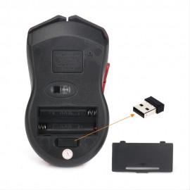 Upgrade Your Home Office with this Plug & Play USB Wireless Mouse - 1600DPI & 6-Button Adjustable!