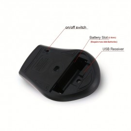 2.4Ghz Wireless Mouse, For Computer PC Gaming Mouse With USB Receiver Laptop Accessories For Windows Win 7/2000/XP/Vista.