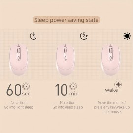 2.4Gh Wireless Mouse, Rechargeable Dual-mode Mouse (2.4G+wireless 5.2 And USB Receiver) Portable Silent Mouse, Suitable For Laptops/Desktops/Tablets