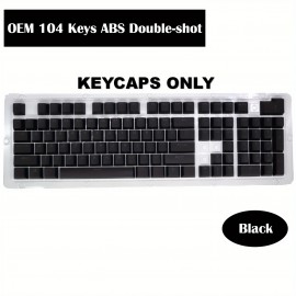 OEM Profile Keycaps 104 Keys ABS Double-shot For DIY Custom Mechanical Keyboard Keycaps Desktop Computer Backlight Keycaps Kit