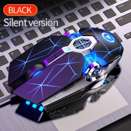 Silent & Stylish Gaming Mouse With Macro & Breathing Lights LED - Perfect For PC & Laptop Gamers!