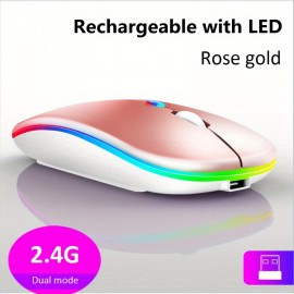 Rechargeable Wireless Mouse - Portable, Ergonomic & Soundless - Perfect For PC, Tablet, Macbook & Office Use