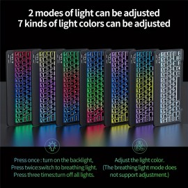 Ultra-Slim Backlit Backlight Wireless Keyboard And Mouse For IOS/Android/Windows/Tablet/IPad English Keyboard And Mouse