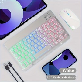 Ultra-Slim Backlit Backlight Wireless Keyboard And Mouse For IOS/Android/Windows/Tablet/IPad English Keyboard And Mouse