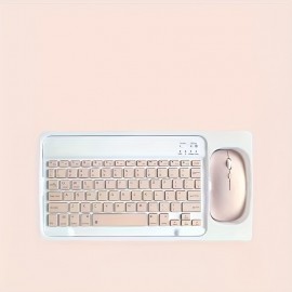 Wireless Keyboard And Mouse Combo Rechargeable Portable Wireless Keyboard Mouse Set For IPhone/IPad/Samsung Tablet Phone Smartphone For Android/Windows