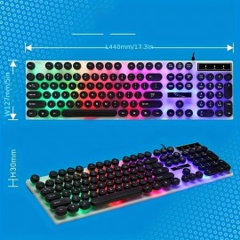 Wired, Computer Color Backlit Keyboard USB