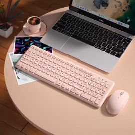 BOW Laptop External Keyboard Mouse Set Silent Desktop External Wireless Keyboard Mouse Typing Dedicated Office