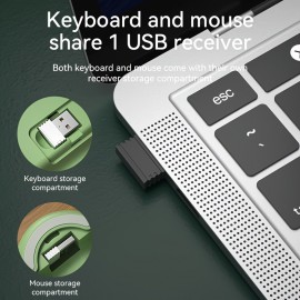 BOW Laptop External Keyboard Mouse Set Silent Desktop External Wireless Keyboard Mouse Typing Dedicated Office