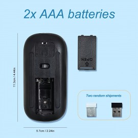 Dual Mode Wireless Mouse Mute Office Colorful RGB Backlight Battery Model Wireless Mouse Suitable For Ipad Mobile Phone Tablet