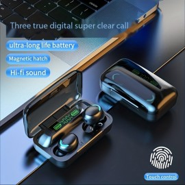 Smart Wireless Binaural Earphone Charging Bin Large Capacity Battery Long Life In-ear Earbuds LED Power Display With Microphone Wireless Headset Compatible All Mobile Phones Suitable for Students Men Women Birthday Gifts