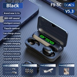 Smart Wireless Binaural Earphone Charging Bin Large Capacity Battery Long Life In-ear Earbuds LED Power Display With Microphone Wireless Headset Compatible All Mobile Phones Suitable for Students Men Women Birthday Gifts