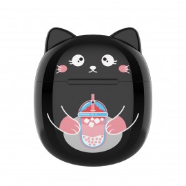 Cute Cat Ear Headphones Extra Long Standby On-Ear Fingerprint Touch Wireless Headphones
