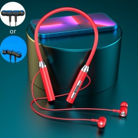 New Neck Sports Wireless Earphones Life Waterproof In-ear Running Surround Sound HIFI Sound Quality Large Capacity Ultra Long Life Two-sided Stereo Headphones Gift