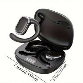 Ear-mounted Headphones Wireless Non-ear Movement Running Headset New Open-type Ultra-long Standby Game E-sports Headset Lovers Equipped With A Large Capacity Smart Digital Display Charging Cabin