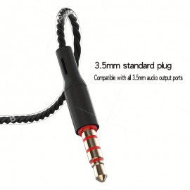 High-Quality Semi In-Ear Wired Headphones with Microphone - Perfect for Mobile Phones, Computers, Games, Karaoke & More!