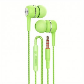 High-Quality Semi In-Ear Wired Headphones with Microphone - Perfect for Mobile Phones, Computers, Games, Karaoke & More!
