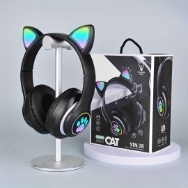 Head-mounted Wireless Headset Explosive Spot LED Luminous Cat Claw Cat Ear Wireless Headset