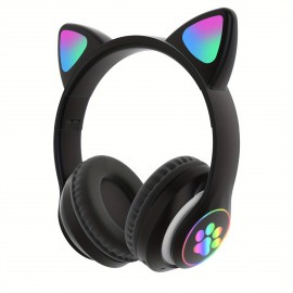 Head-mounted Wireless Headset Explosive Spot LED Luminous Cat Claw Cat Ear Wireless Headset