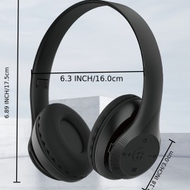 New Over-Ear Head-mounted Wireless Headset, Fashionable Gradient Color, Cheap Gift, Sweat-proof, Mobile Phone And Computer Fully Compatible With MP3, Retractable And Foldable, Convenient Storage Wireless Headset
